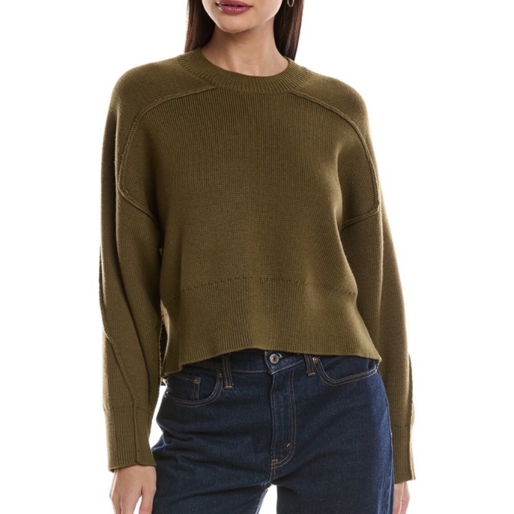 Rag & Bone NWT $545 Lysa Wool-Blend Knit Sweater Size M Olive - Picture 4 of 13